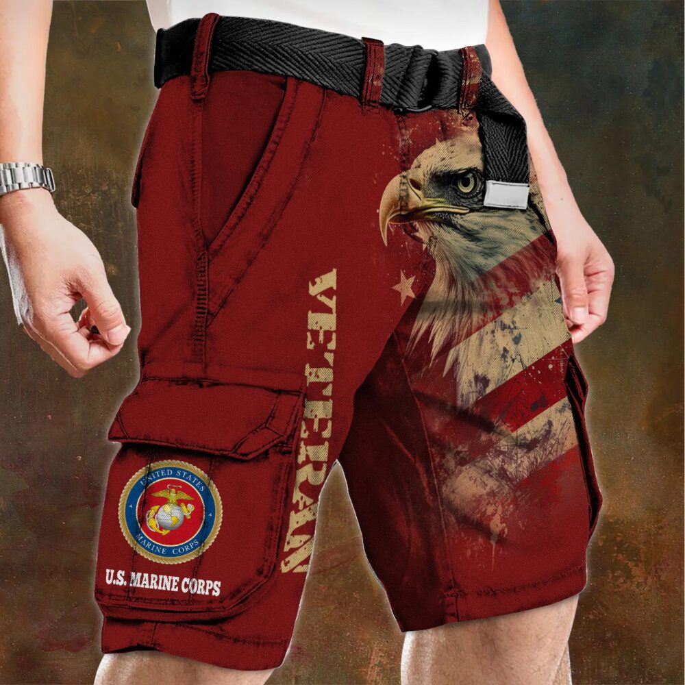 US Marine Corps, Honoring All Who Served - Cargo Shorts (Belt Excluded) - Image 4