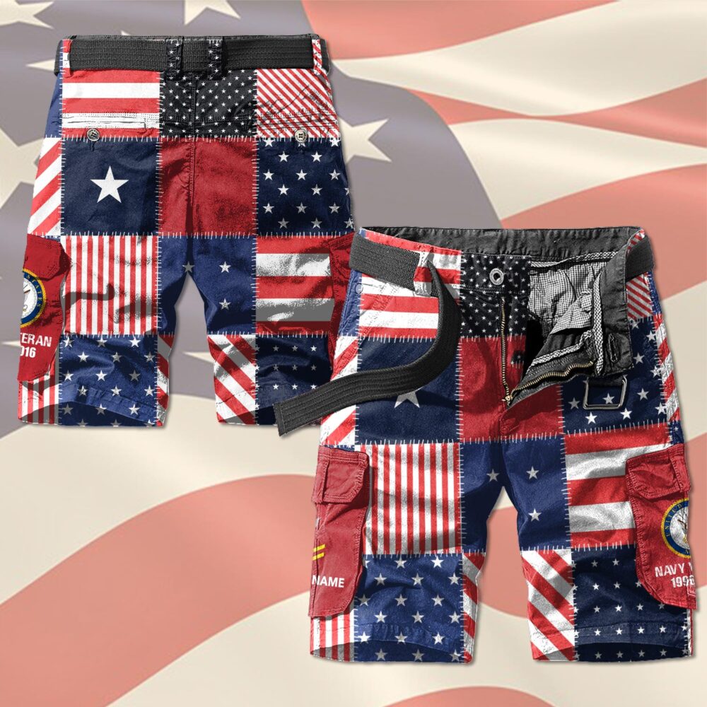 US Navy, Always Courageous - Cargo Shorts (Belt Excluded) - Image 2