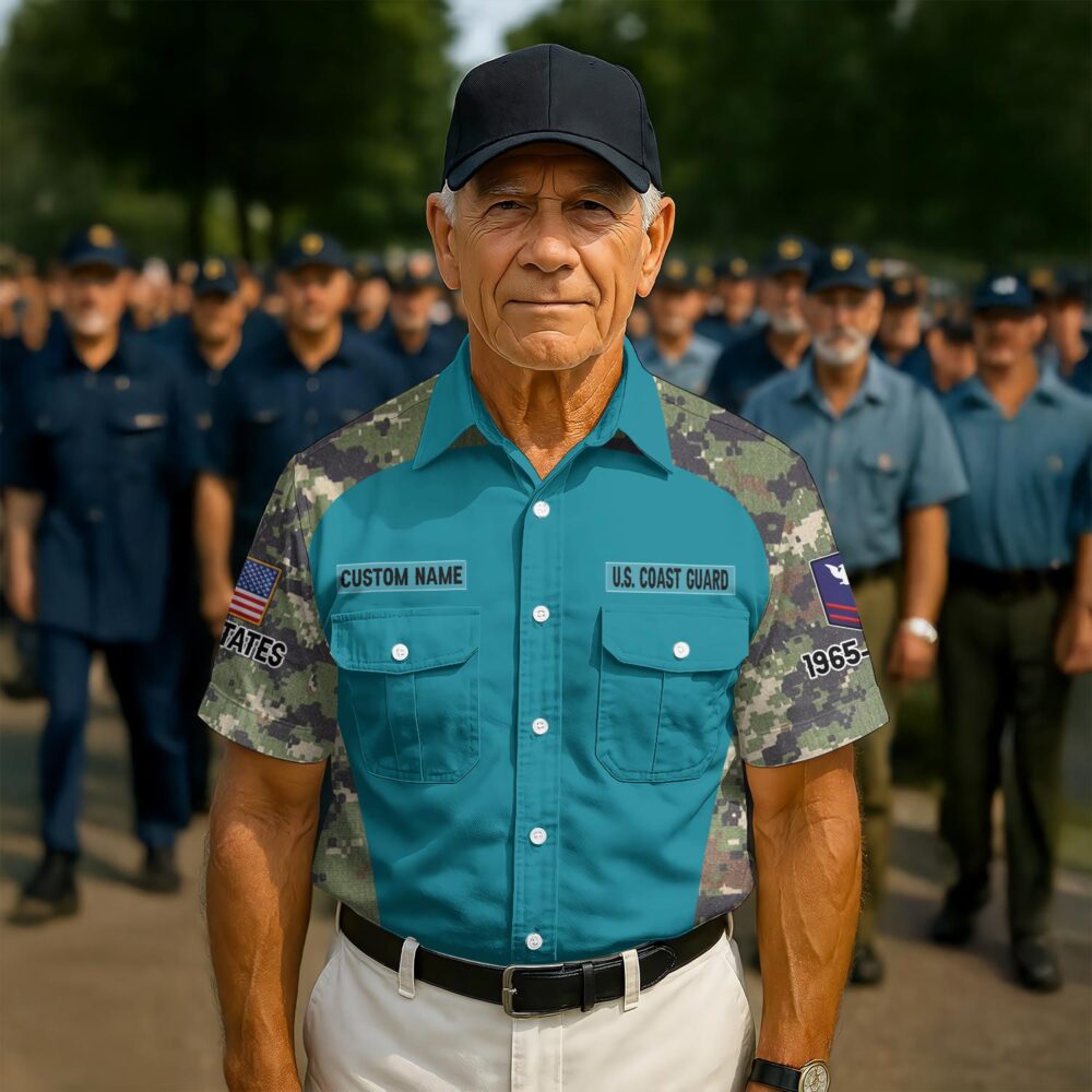 US Coast Guard, Freedom Over Fear - Cargo Shirt - Image 2