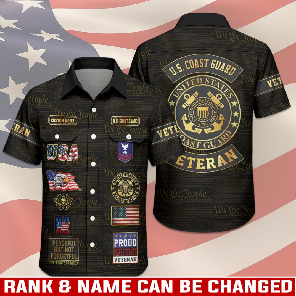 US Coast Guard, Proud Veteran - Cargo Shirt