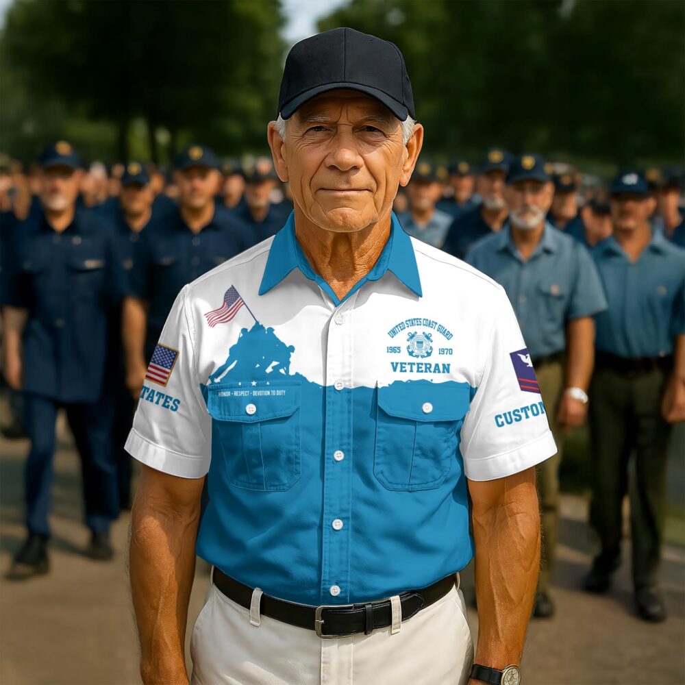 US Coast Guard, E 2 White - Cargo Shirt - Image 2