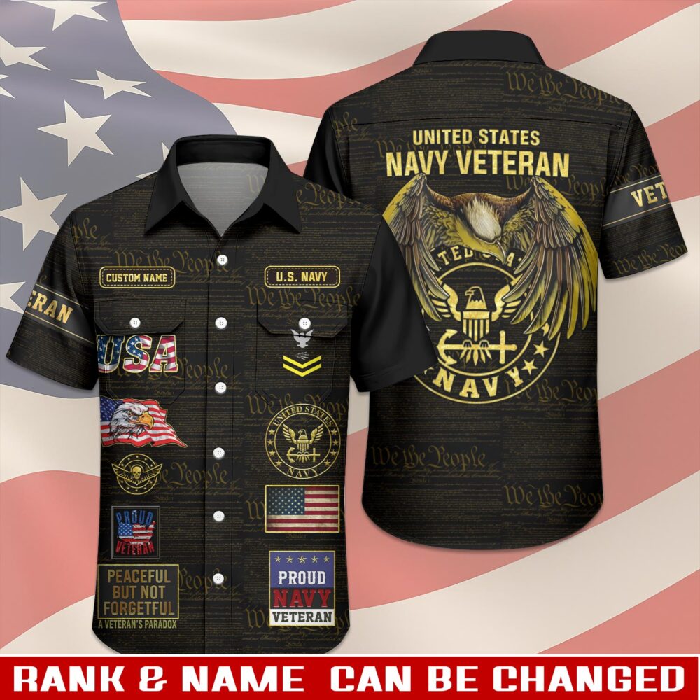 US Navy, Land Of The Free, Because Of The Brave - Cargo Shirt