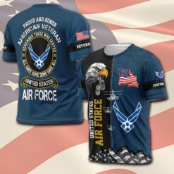 US Air Force , American By Birth, Veteran By Choice - T-Shirt