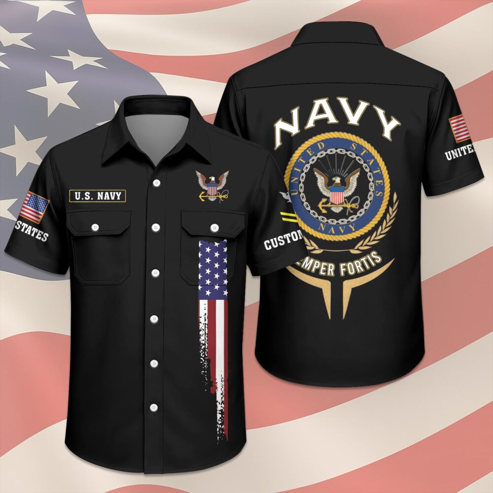 US Navy, Land Of The Free, Because Of The Brave - Cargo Shirt
