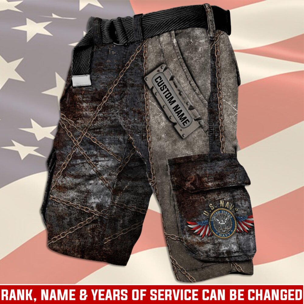 US Navy, Defender of Freedom - Cargo Shorts (Belt Excluded)