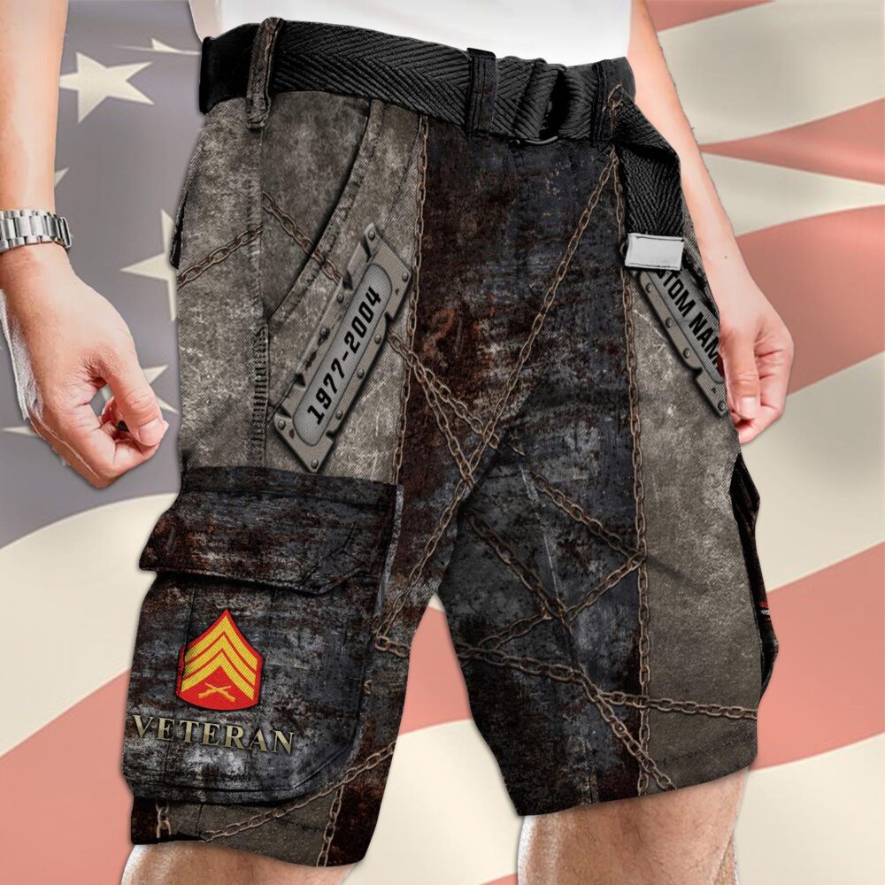 US Marine Corps, Duty, Honor, Country - Cargo Shorts (Belt Excluded) - Image 4