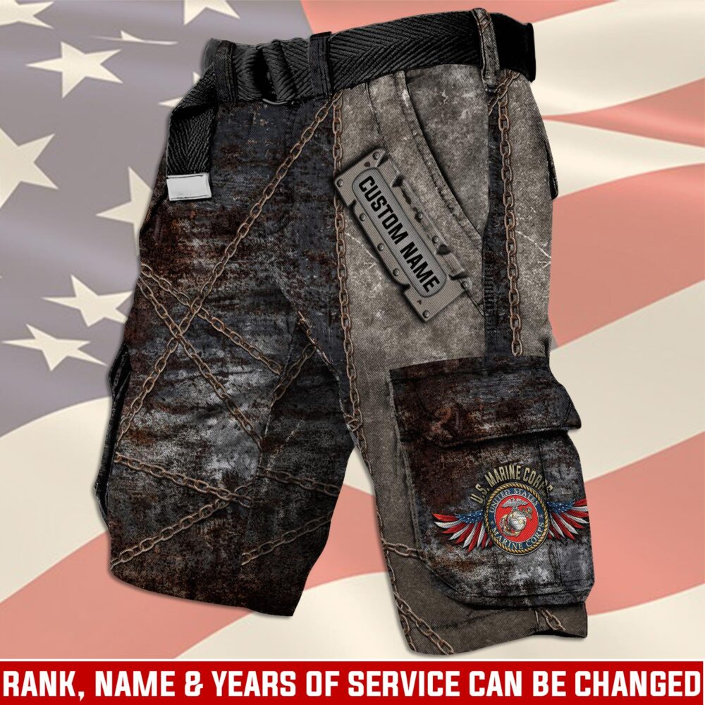 US Marine Corps, Duty, Honor, Country - Cargo Shorts (Belt Excluded)