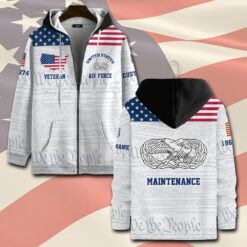 Air Force Badge, Service Before Self - Zip Hoodie