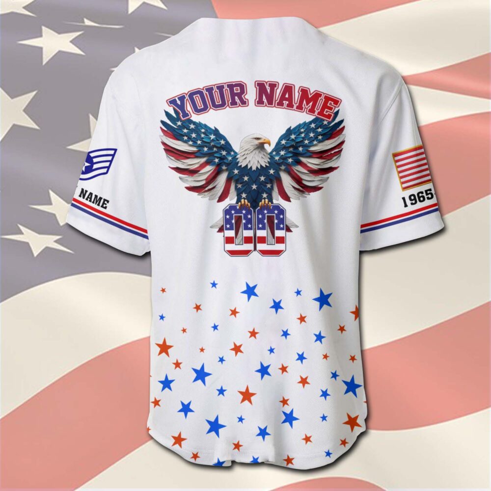 US Air Force , Service Before Self - Baseball Jersey - Image 3