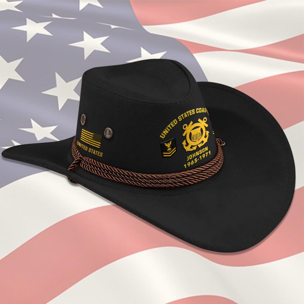 US Coast Guard, Honor, Duty, Service - Cowboy Hat - Image 2