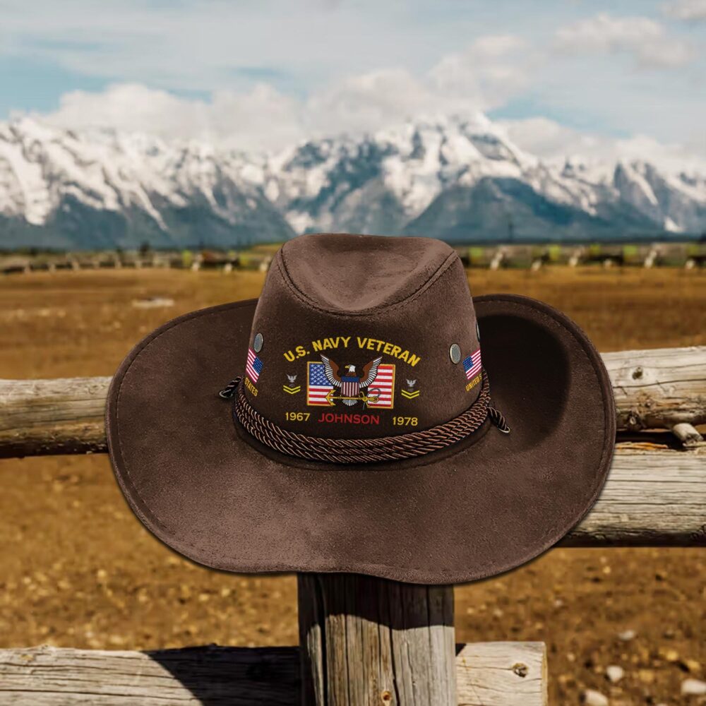 US Navy, Duty, Honor, Country - Cowboy Hat - Image 4