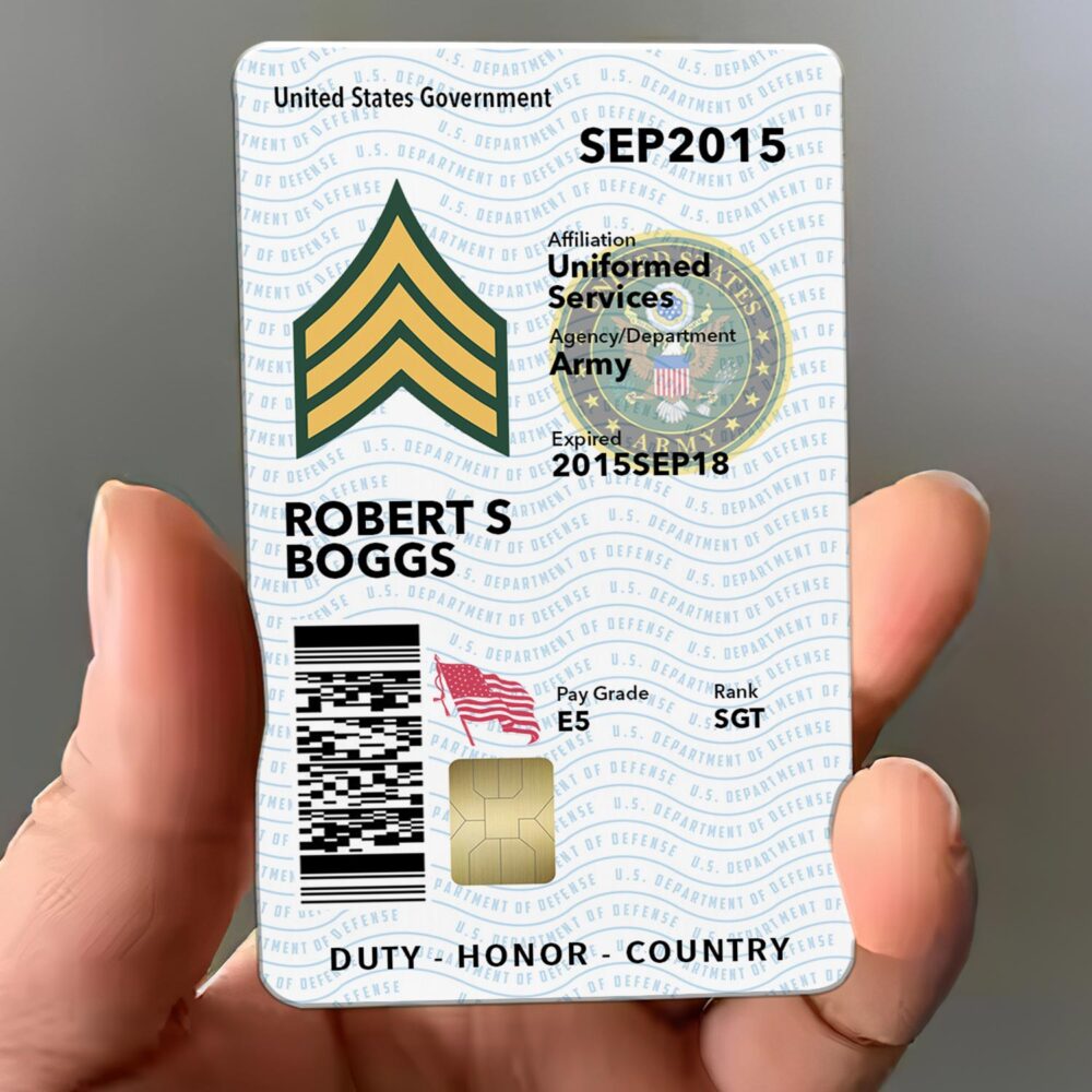 US Army, E 9 Army Command Sergeant Major - Printed Metal Card - Image 3