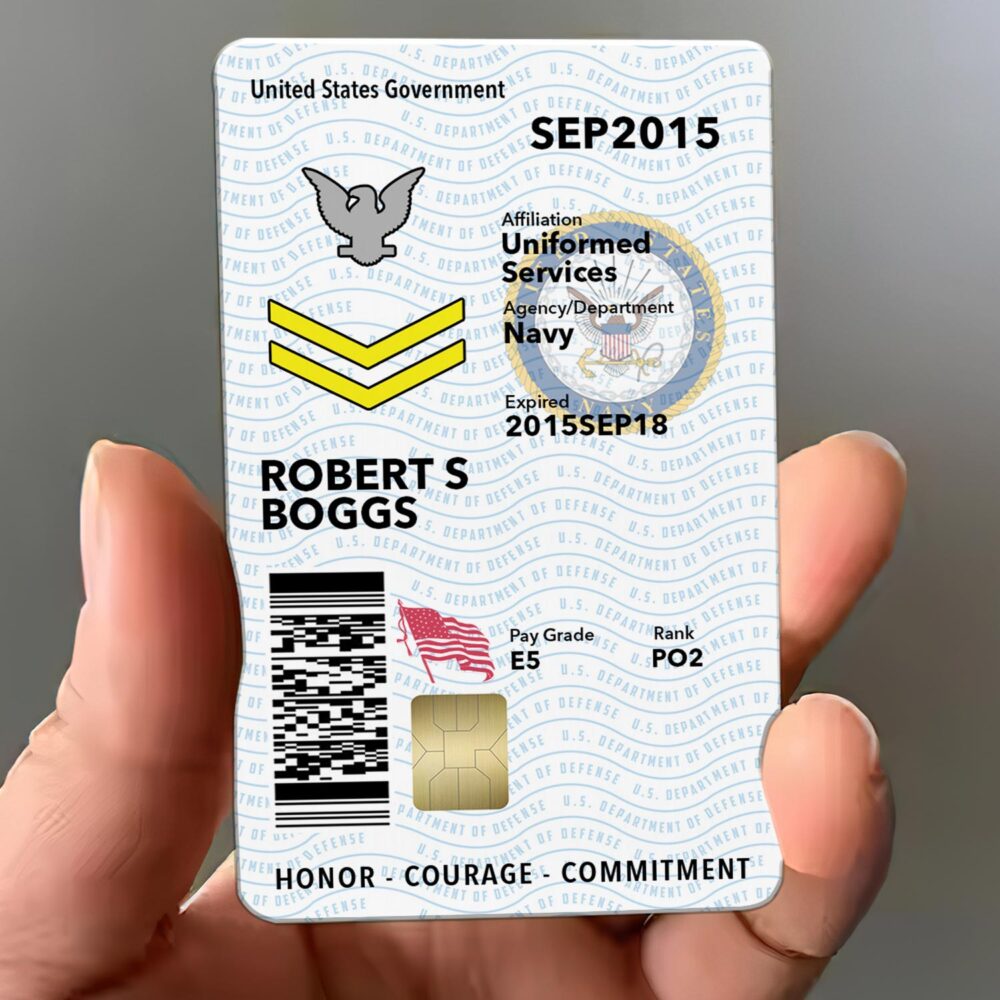 US Navy, E 4 Red - Printed Metal Card - Image 3