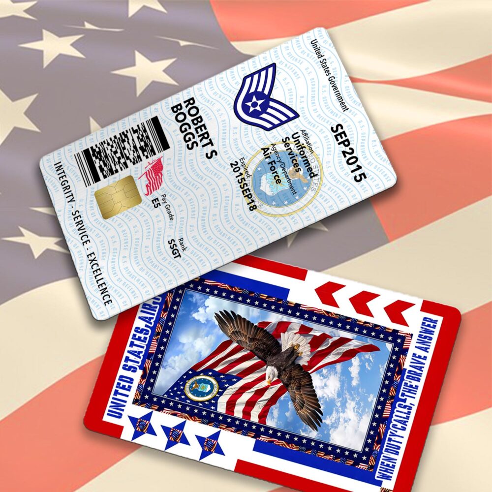 US Air Force , No One Fights Alone - Printed Metal Card - Image 2