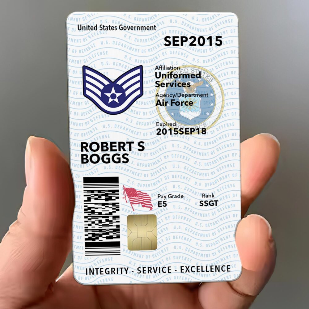 US Air Force , No One Fights Alone - Printed Metal Card - Image 3