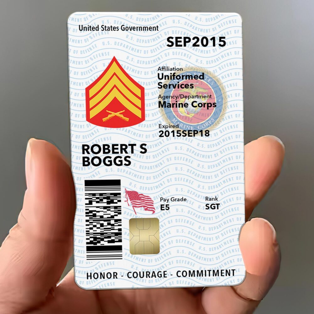 US Marine Corps, Honoring All Who Served - Printed Metal Card - Image 3