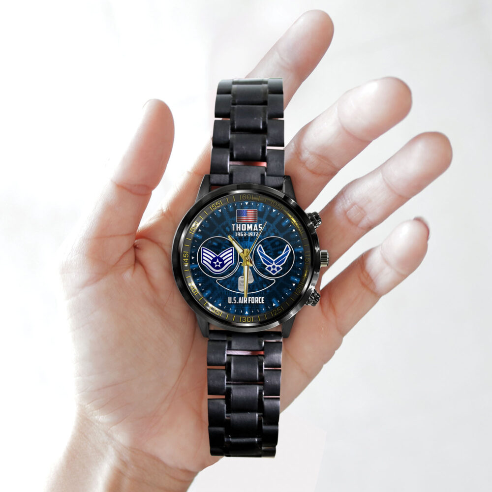 US Air Force, I Walked The Walk - Black Stainless Steel Watch - Image 2
