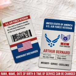 US Air Force , O 5 Air Force Lieutenant Colonel - Printed Metal Card