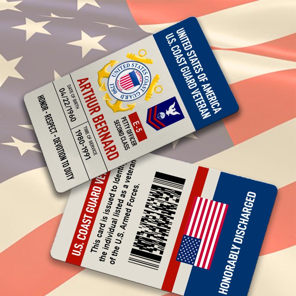 US Coast Guard, I Walked The Walk - Printed Metal Card - Image 2