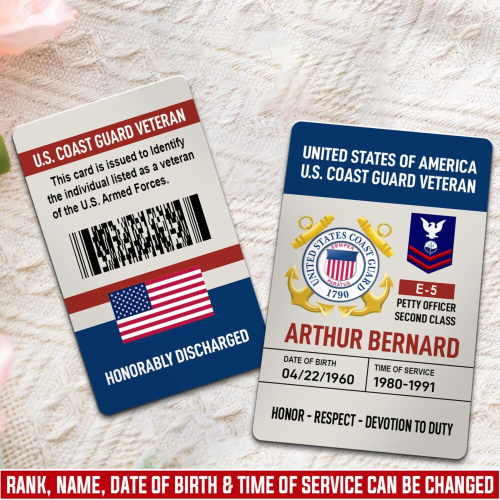US Coast Guard, I Walked The Walk - Printed Metal Card