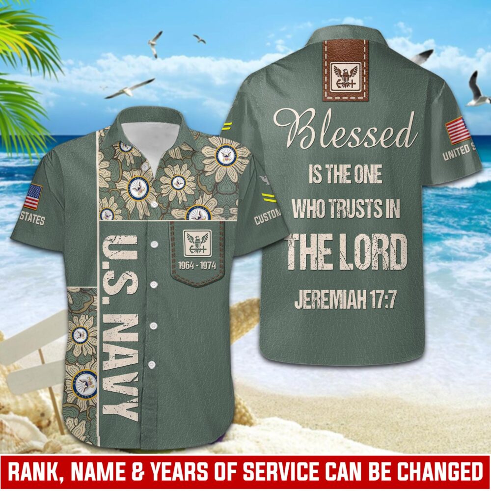 US Navy, E 2 White - Hawaii Shirt