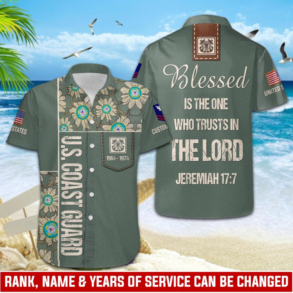 US Coast Guard, E 4 Gold - Hawaii Shirt