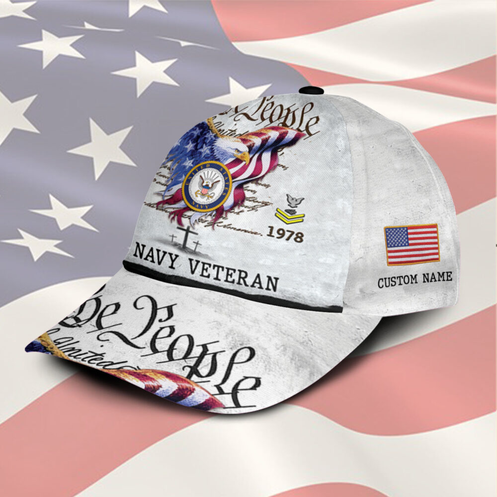 US Navy, Proud Veteran - Classic Cap - Image 2