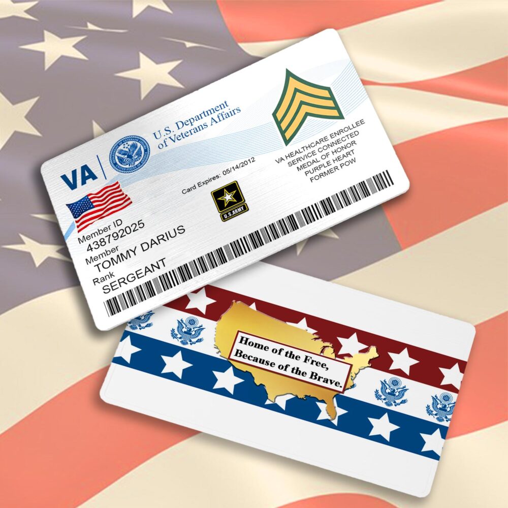 US Army, E 5 Army Specialist - Printed Metal Card - Image 3