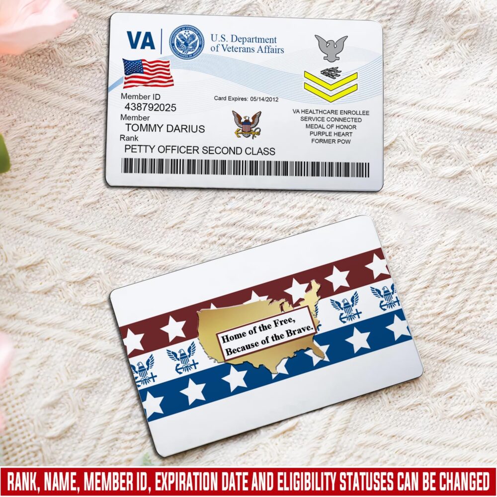 US Navy, E 2 Blue - Printed Metal Card