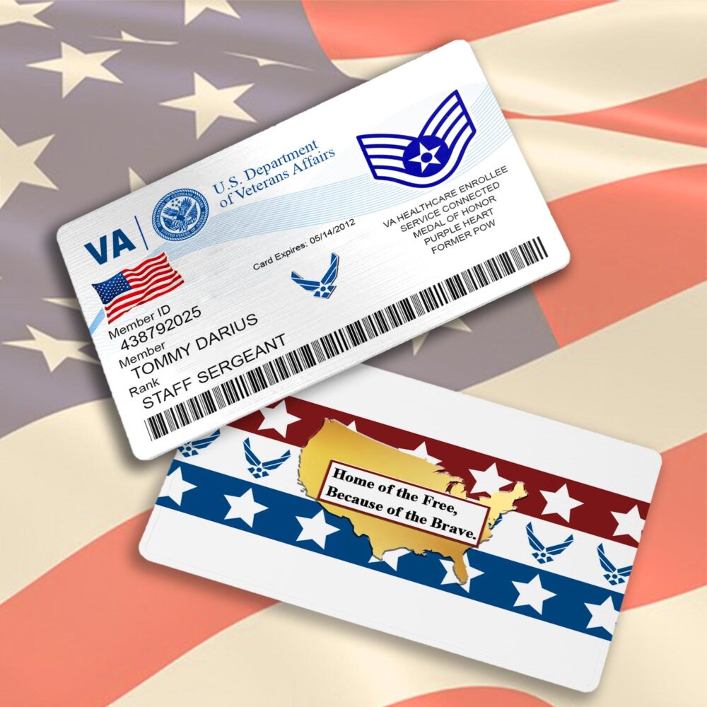 US Air Force , O 5 Air Force Lieutenant Colonel - Printed Metal Card - Image 3
