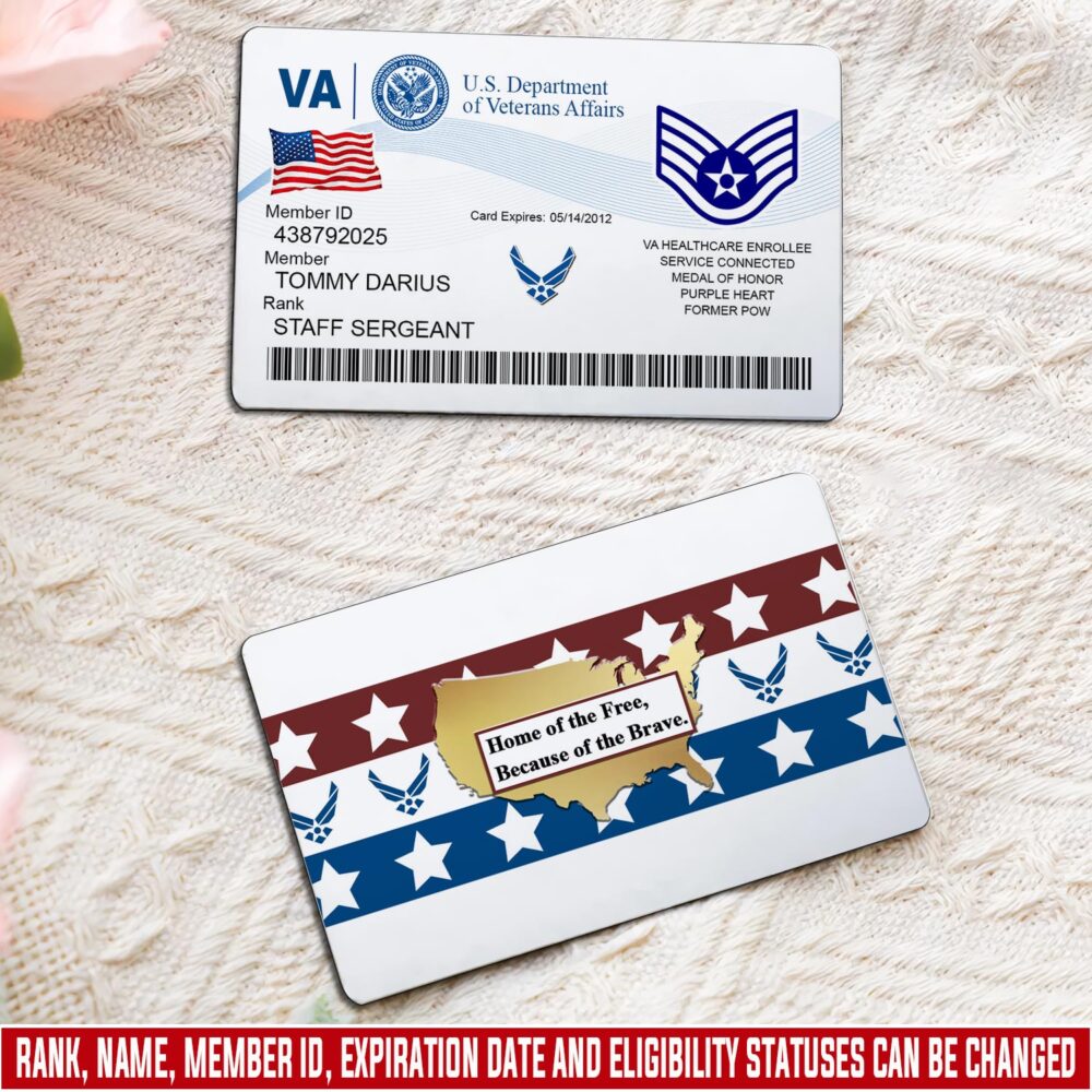 US Air Force , O 5 Air Force Lieutenant Colonel - Printed Metal Card