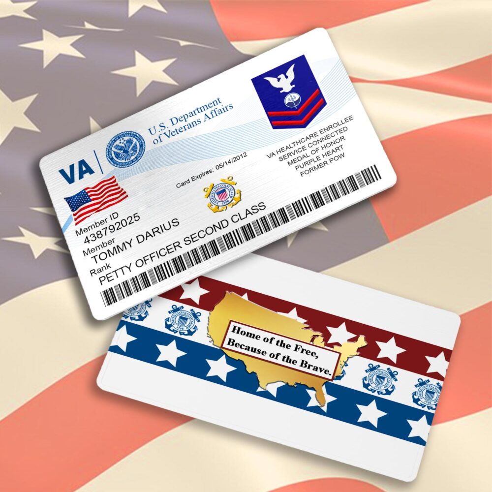 US Coast Guard, Honoring All Who Served - Printed Metal Card - Image 3