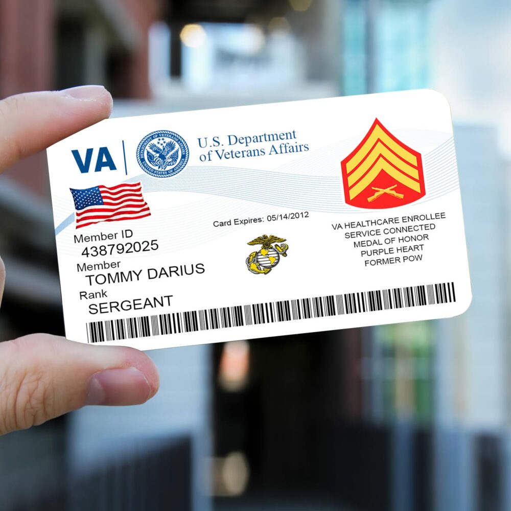 US Marine Corps, Honor, Duty, Service - Printed Metal Card - Image 2