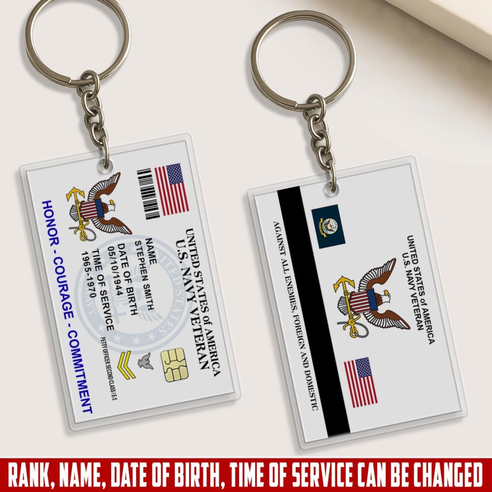 US Navy, Freedom Over Fear - Acrylic Keychain