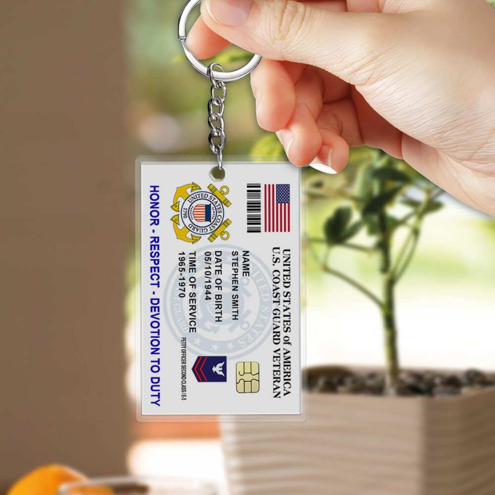 US Coast Guard, Defender of Freedom - Acrylic Keychain - Image 2