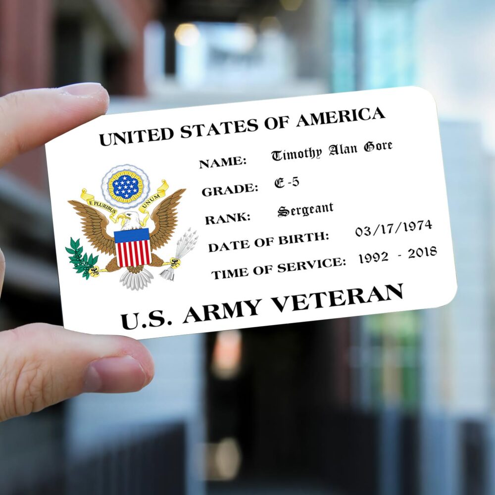 US Army, Remember - Honor - Respect - Printed Metal Card - Image 2