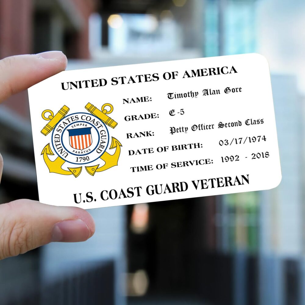 US Coast Guard, Honor The Fallen - Printed Metal Card - Image 2
