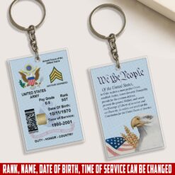 US Army, Thank a Veteran - Acrylic Keychain