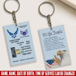 US Air Force, E 7 Air Force Master Sergeant - Acrylic Keychain