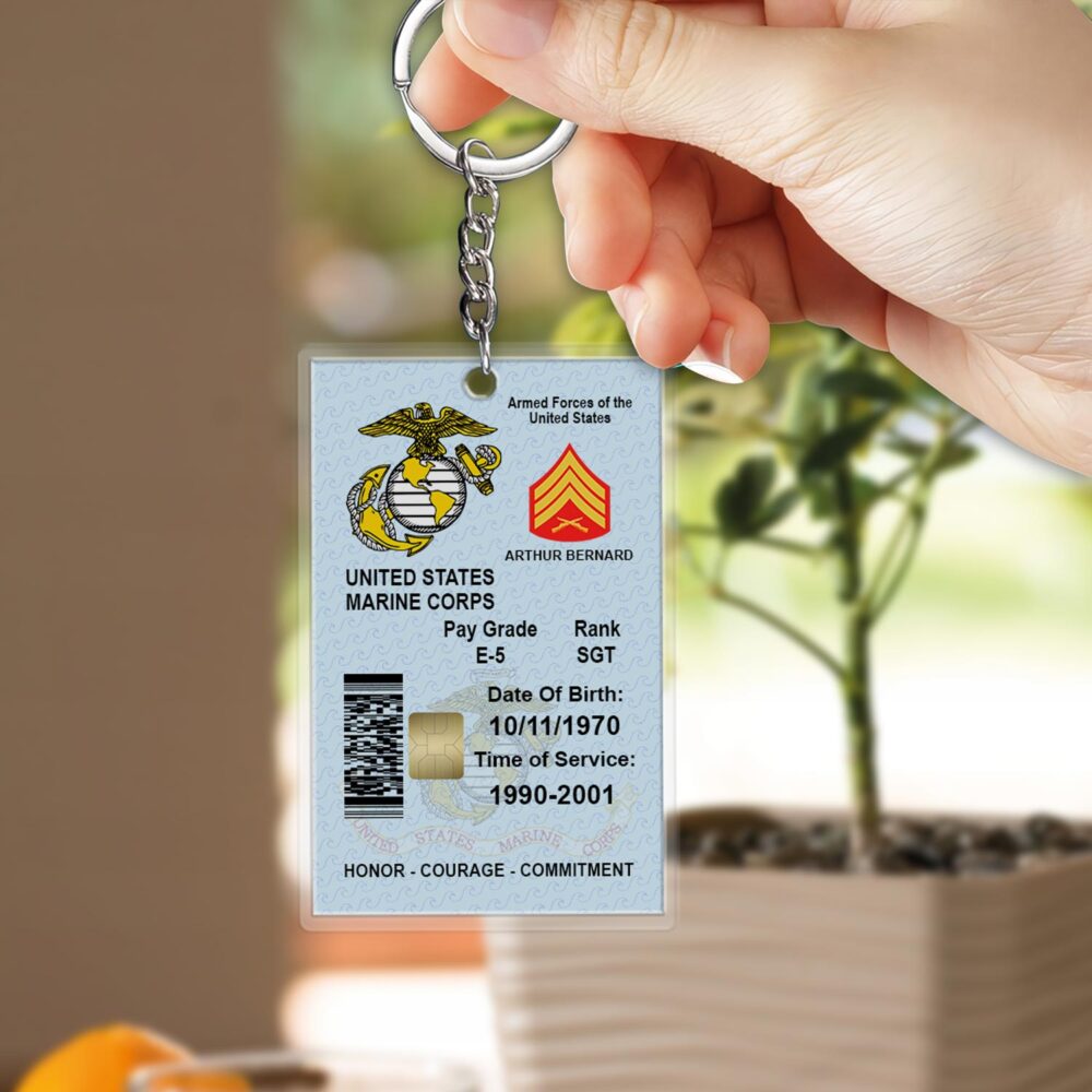 US Marine Corps, W 4 Marines Chief Warrant Officer 4 - Acrylic Keychain - Image 2