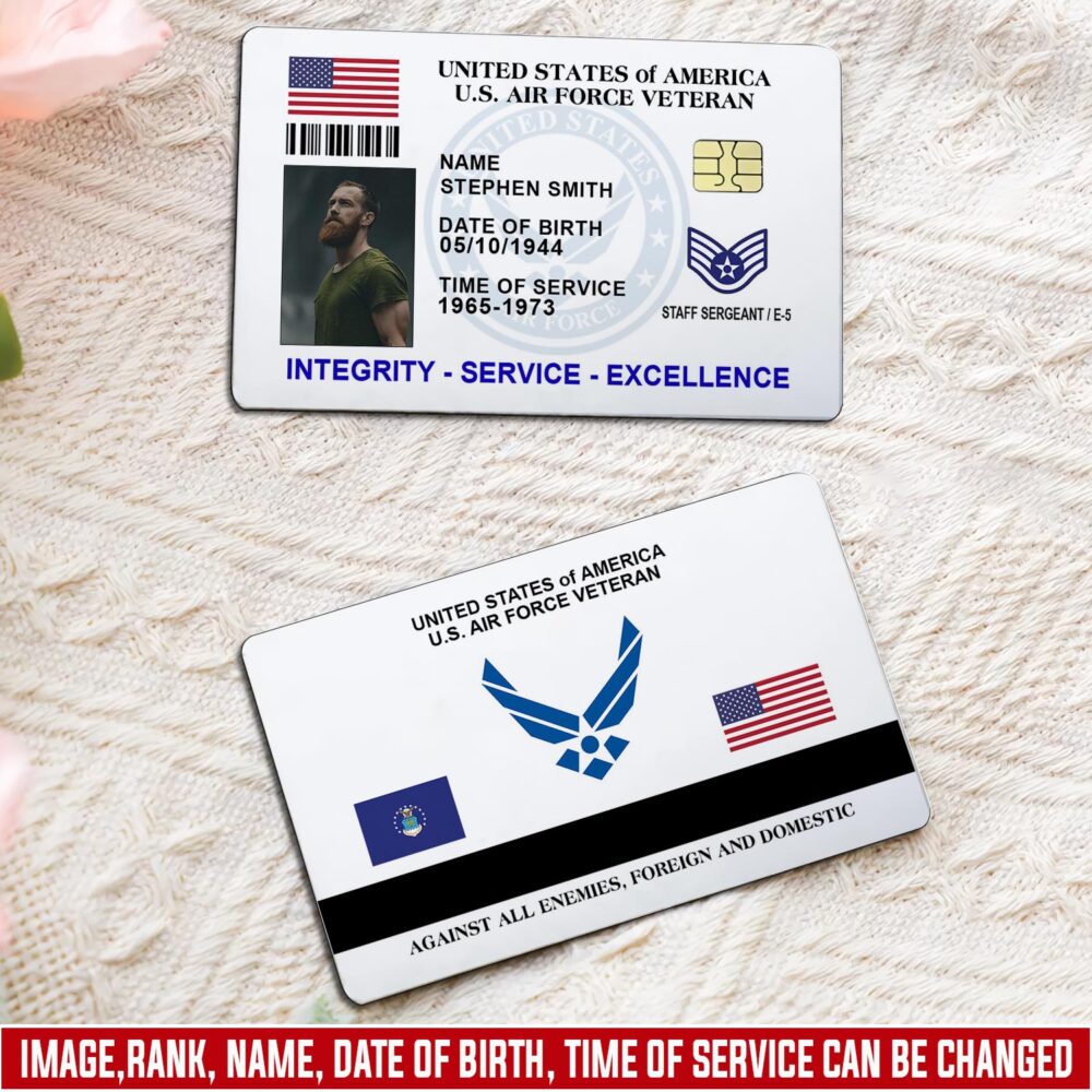 UNITED STATES of AMERICA VETERAN - Printed Metal Card - Image 4
