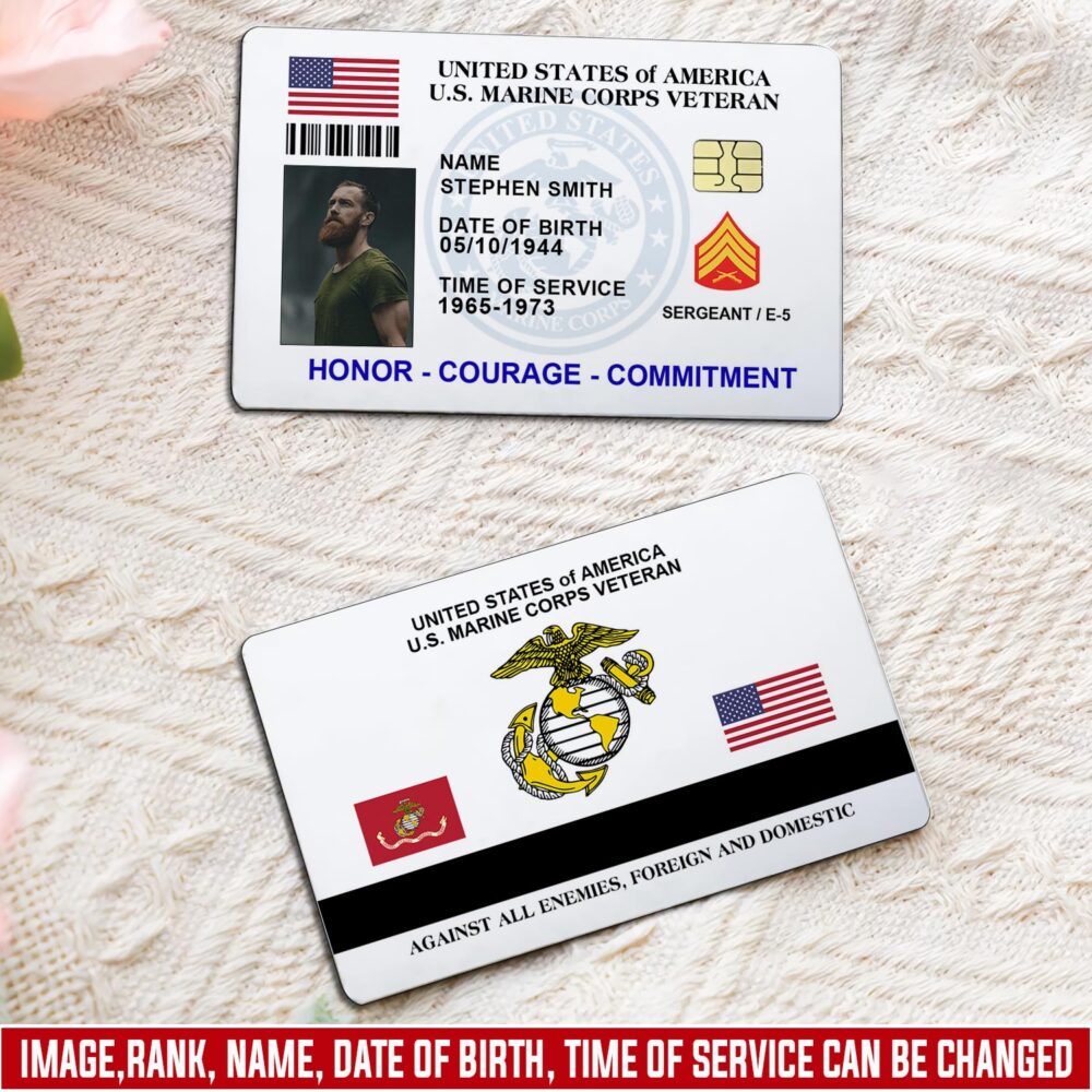 UNITED STATES of AMERICA VETERAN - Printed Metal Card - Image 6