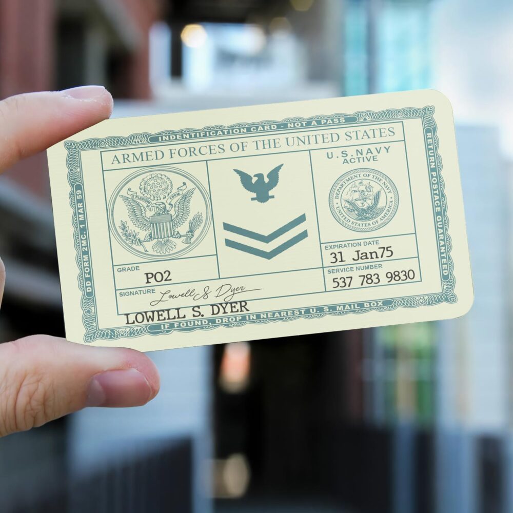 US Navy, E 5 Red - Printed Metal Card - Image 2
