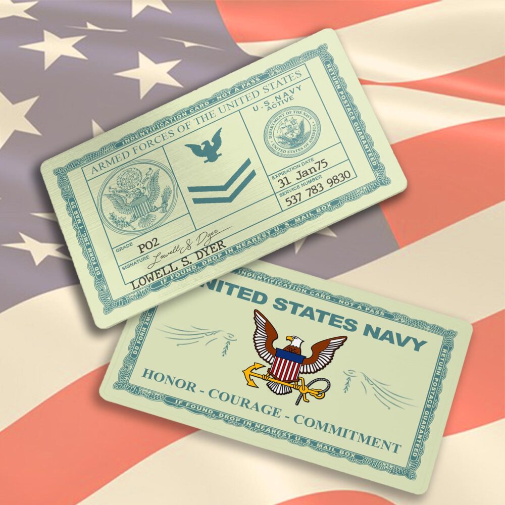 US Navy, E 5 Red - Printed Metal Card - Image 3