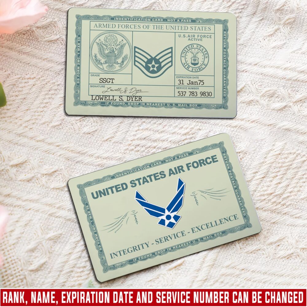US Air Force , Served With Pride - Printed Metal Card