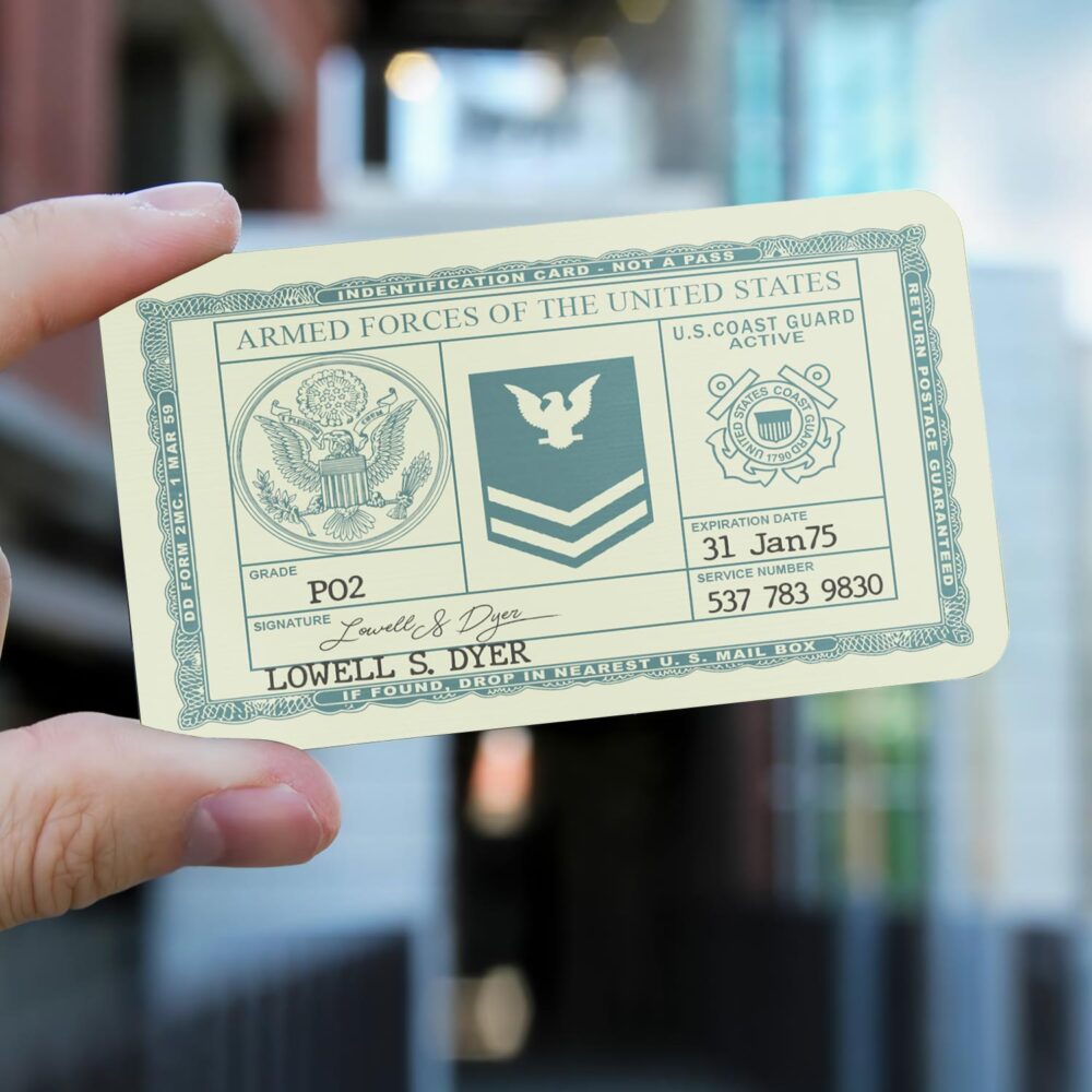US Coast Guard, Thank a Veteran - Printed Metal Card - Image 2