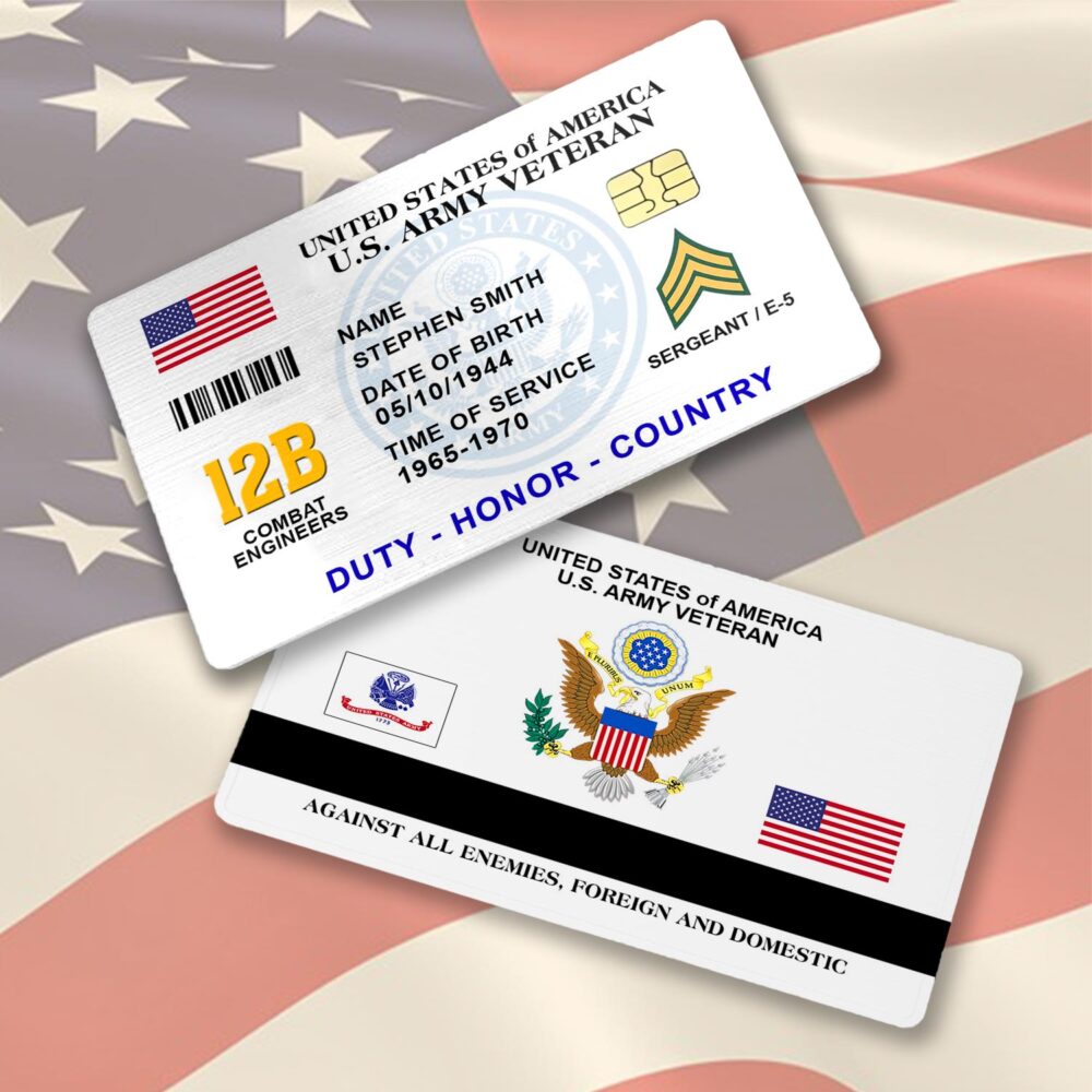 Army Mos, This We’ll Defend - Printed Metal Card - Image 2