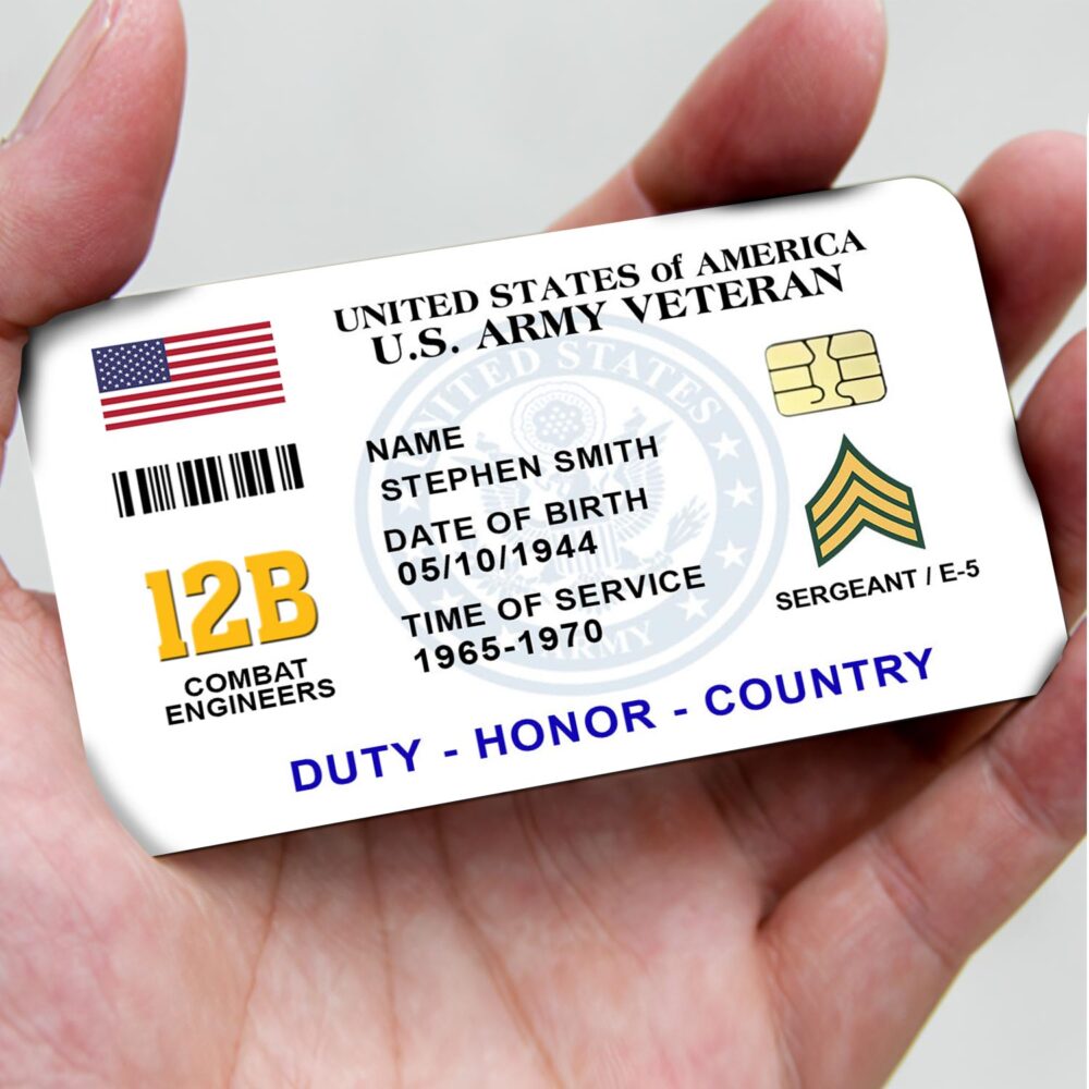 Army Mos, This We’ll Defend - Printed Metal Card - Image 3