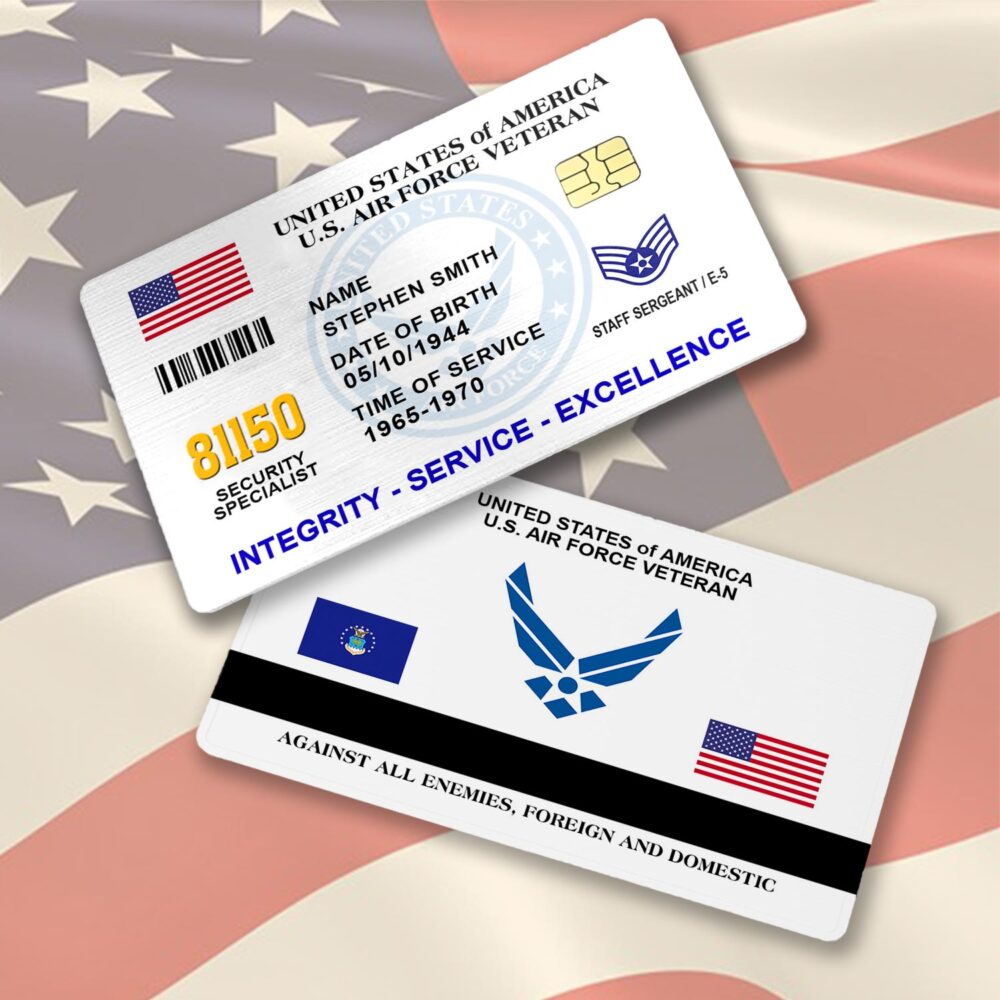 Air Force Specialty Code, No One Gets Left Behind - Printed Metal Card - Image 2