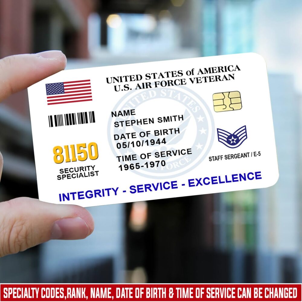 Air Force Specialty Code, No One Gets Left Behind - Printed Metal Card